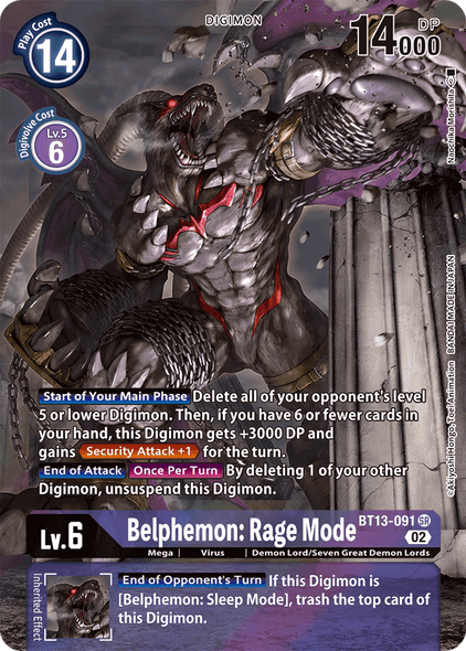 BT13-091: Belphemon: Rage Mode (Alternate Art)
