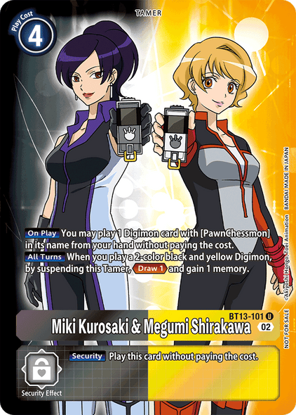 BT13-101: Miki Kurosaki & Megumi Shirakawa (Box Topper)