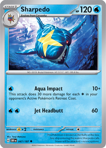 SV03-047/197: Sharpedo (Reverse Holo)