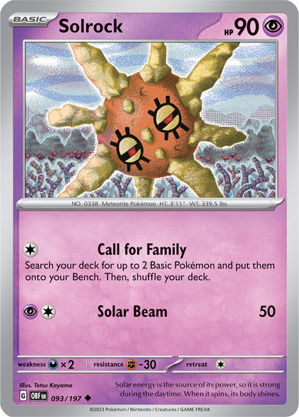 SV03-093/197: Solrock (Reverse Holo)