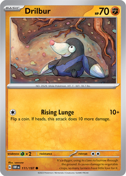 SV03-111/197: Drilbur (Reverse Holo)