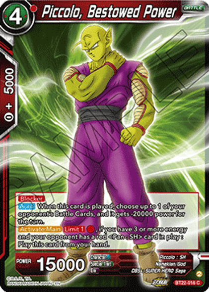 BT22-016: Piccolo, Bestowed Power