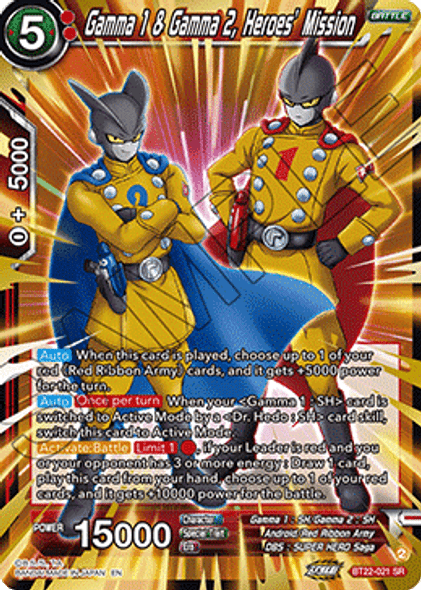 BT22-021: Gamma 1 & Gamma 2, Heroes' Mission