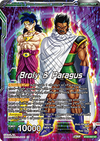 BT22-055: Broly & Paragus // SS Broly, Devil of Destruction