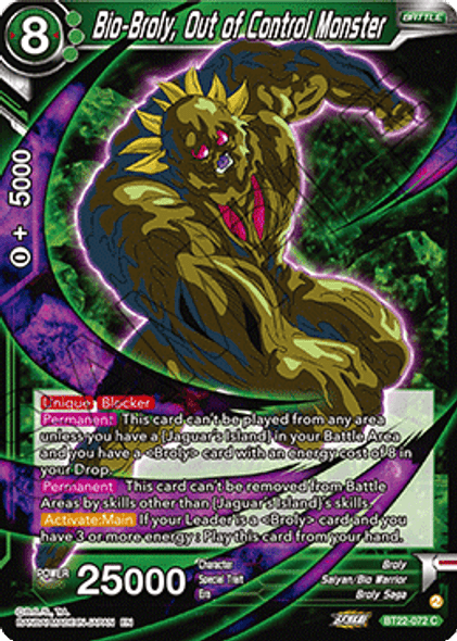 BT22-072: Bio-Broly, Out of Control Monster