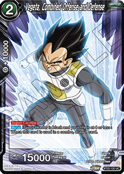 BT22-120: Vegeta, Combined Offense and Defense