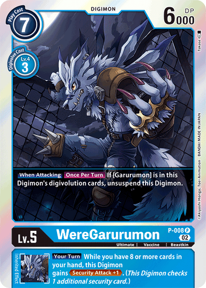 P-008: WereGarurumon (RB01 Foil Reprint)