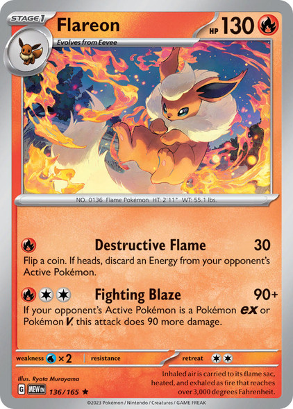 136/165: Flareon (Holo)