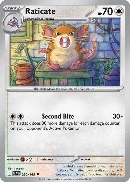 020/165: Raticate (Reverse Holo)