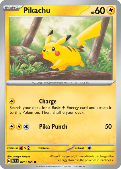 025/165: Pikachu (Reverse Holo)