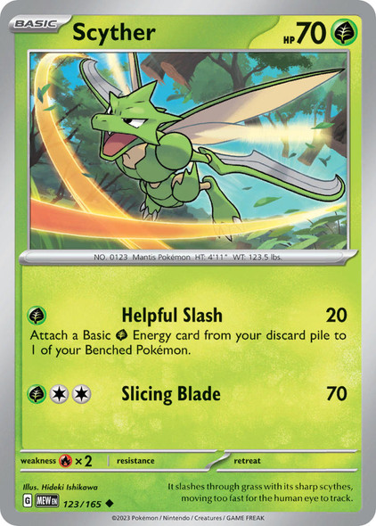 123/165: Scyther (Reverse Holo)