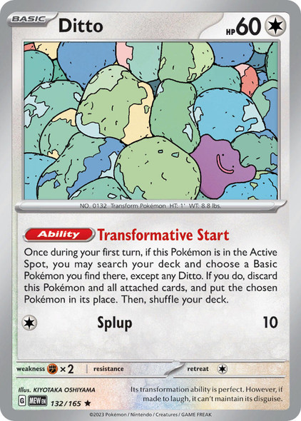 132/165: Ditto (Reverse Holo)