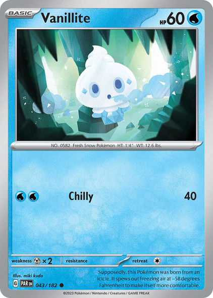 SV04-043/182: Vanillite (Reverse Holo)