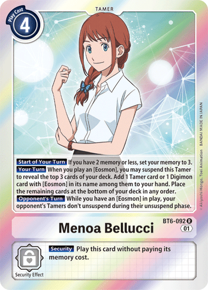 BT6-092: Menoa Bellucci