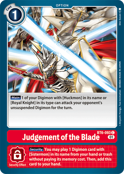 BT6-093: Judgement of the Blade