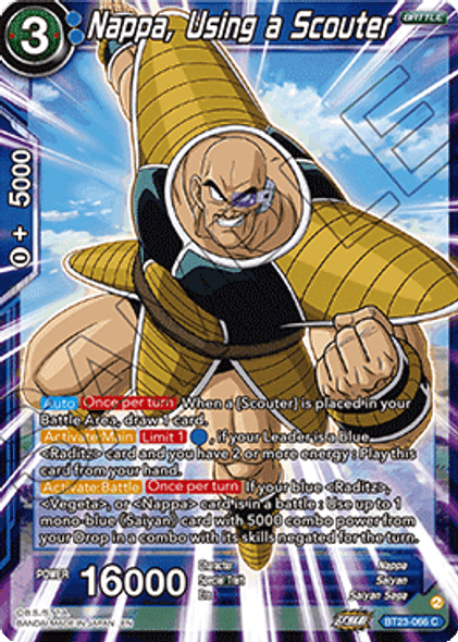 BT23-066: Nappa, Using a Scouter