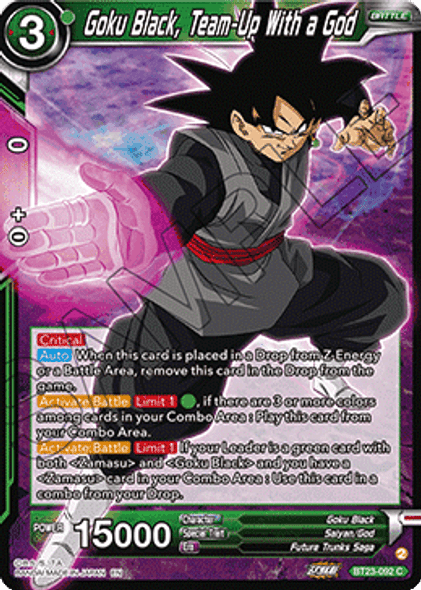 BT23-092: Goku Black, Team-Up With a God