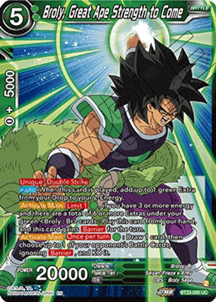 BT23-095: Broly, Great Ape Strength to Come