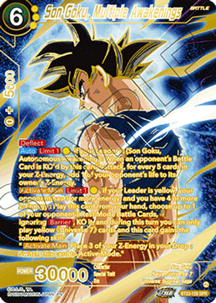 BT23-109: Son Goku, Multiple Awakenings (SPR)