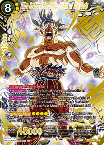 BT23-140: Ultra Instinct Son Goku, State of the Gods (SCR)