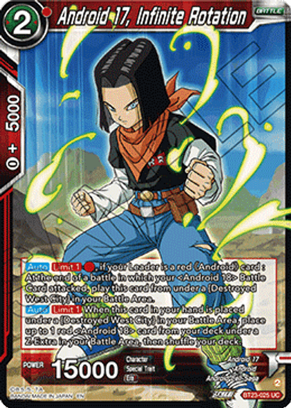 BT23-025: Android 17, Infinite Rotation (Foil)