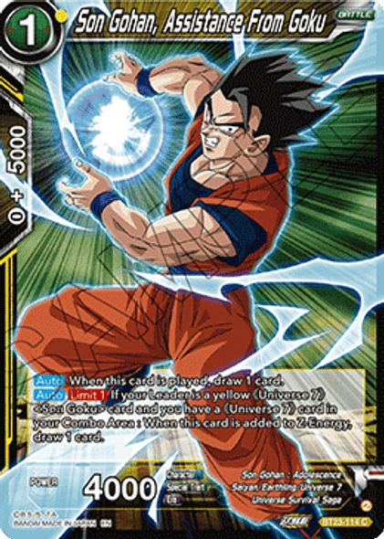 BT23-114: Son Gohan, Assistance From Goku (Foil)