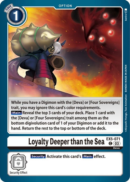 EX5-071: Loyalty Deeper than the Sea