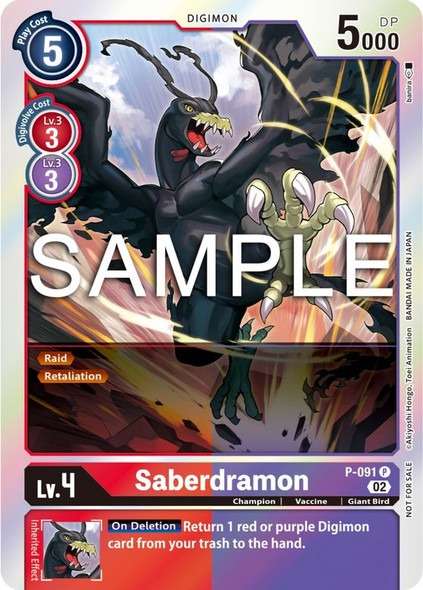 P-091: Saberdramon (3rd Anniversary Update Pack)