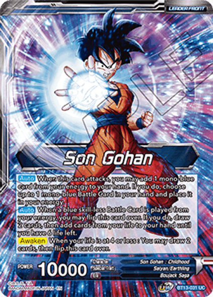 BT13-031: Son Gohan // SS2 Son Gohan, Pushed to the Brink