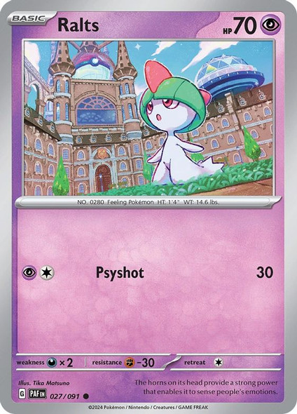 PAF-027/091: Ralts (Reverse Holo)