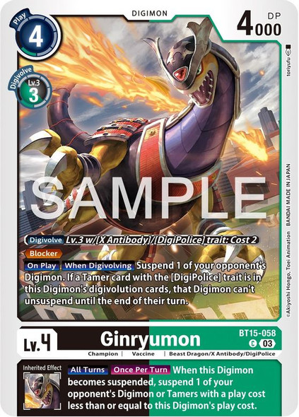 BT15-058: Ginryumon