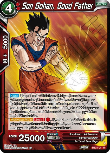 BT24-011: Son Gohan, Good Father