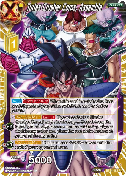 BT24-083: Turles Crusher Corps, Assemble