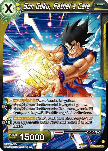 BT24-086: Son Goku, Father's Care