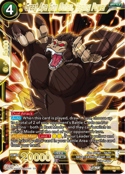 BT24-088: Great Ape Son Gohan, Raging Power