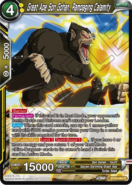 BT24-090: Great Ape Son Gohan, Rampaging Calamity