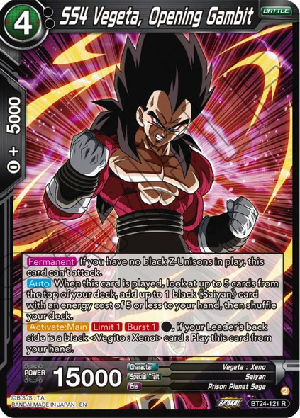 BT24-121: SS4 Vegeta, Opening Gambit