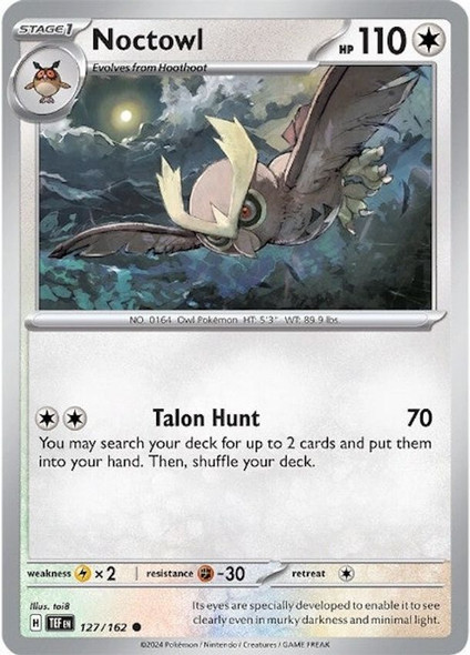 SV05-127/162: Noctowl (Reverse Holo)