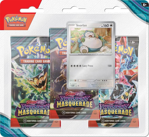 Pokémon TCG: Scarlet & Violet: Twilight Masquerade Three Booster Blister (Snorlax)