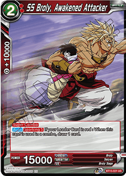 BT15-021: SS Broly, Awakened Attacker