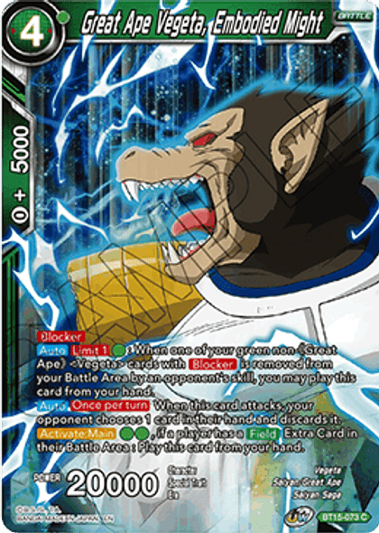 BT15-073: Great Ape Vegeta, Embodied Might