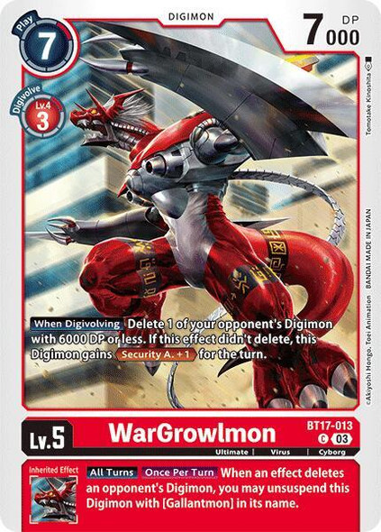 BT17-013: WarGrowlmon