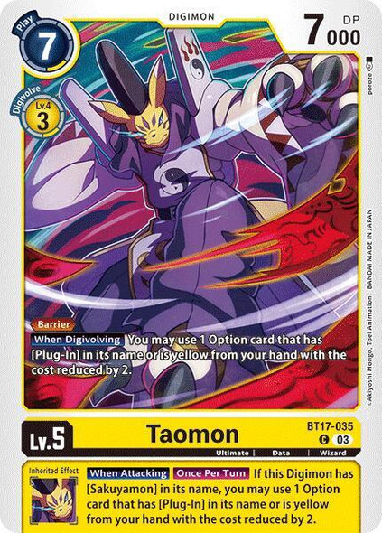 BT17-035: Taomon