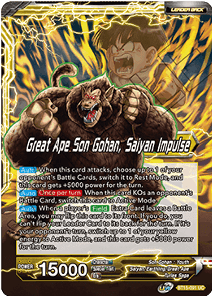 BT15-091: Son Gohan // Great Ape Son Gohan, Saiyan Impulse