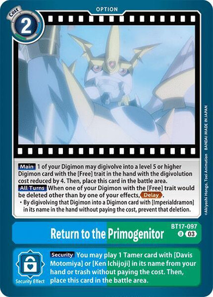 BT17-097: Return to the Primogenitor