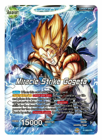 P-069: Miracle Strike Gogeta (Mythic Booster Print)