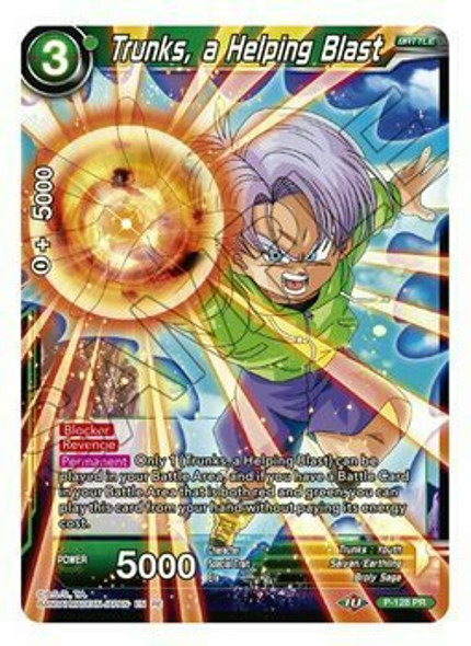 P-128: Trunks, a Helping Blast (Mythic Booster Print)
