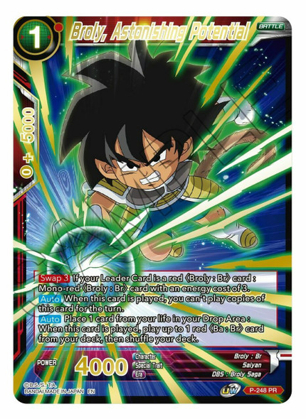 P-248: Broly, Astonishing Potential (Mythic Booster Alternate Art Foil)