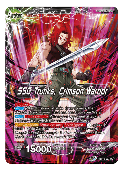 BT16-097: Trunks // SSG Trunks, Crimson Warrior