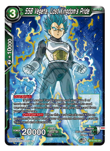 BT16-052: SSB Vegeta, Lost Kingdom's Pride